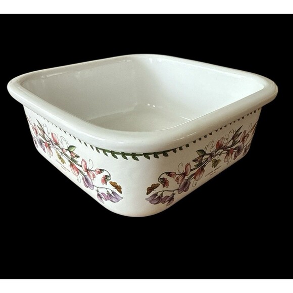 Portmeirion Botanic Garden Square Container Dish 6 In. Sweat Pea - Picture 8 of 8
